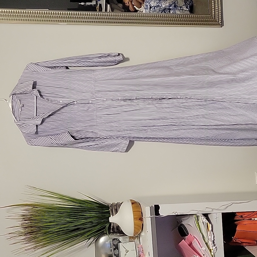 Long sleeve button up dress